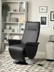 Relaxfauteuil PRIME inclusief voetensteun Kunstleer Zwart_709140