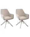 Esszimmerstuhl 2er Set JODAR Stoff Beige