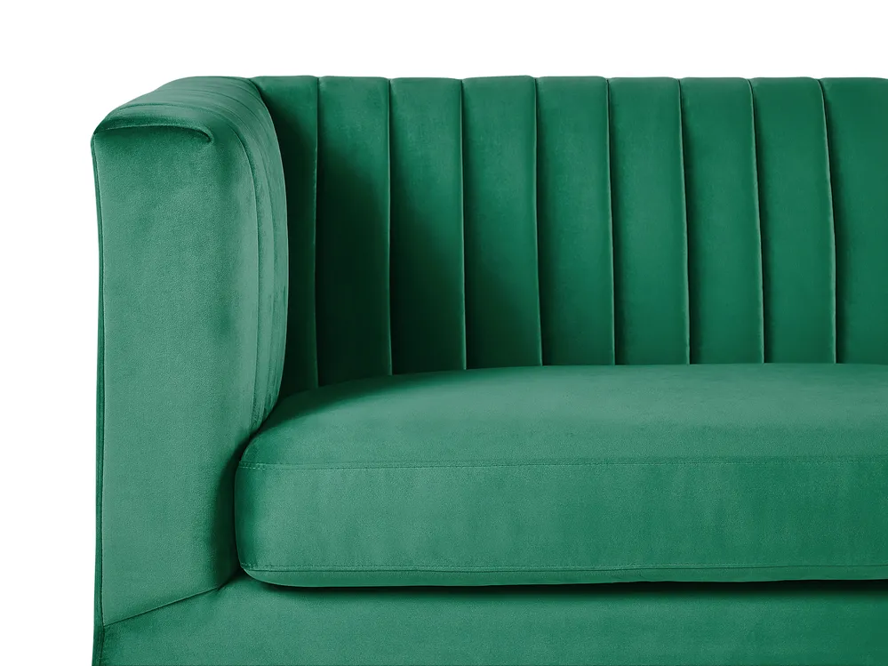 Sofa 3-Sitzer ARVIKA Samtstoff Grün_806134
