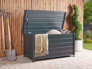 Aufbewahrungsbox CAMPALTO 123 cm 60 cm Metall Dunkelgrau_937951