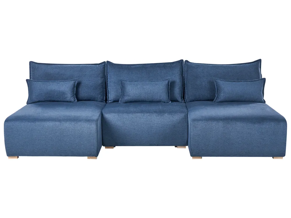 U-förmiges Modulsofa NERBO Stoff Blau