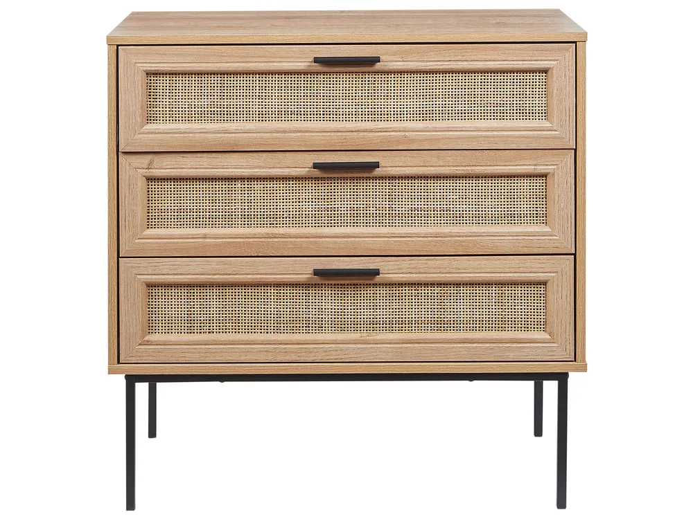 Kommode mit 3 Schubladen PASCO Hellbraun_899855