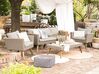 Lounge Set mit Tisch 5-Sitzer VITTORIA Polyrattan Grau
