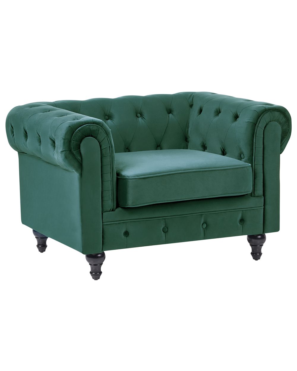 Fotelja CHESTERFIELD Samet Smaragd
