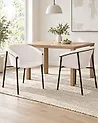 Esszimmerstuhl 2er Set AMES Stoff Hellbeige