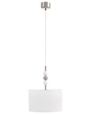 Pendant Lamp LOKY Metal White/ Beige_1067584