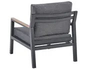 Garden Lounge Set with Table 4 Seater DELIA Metal Grey_798460