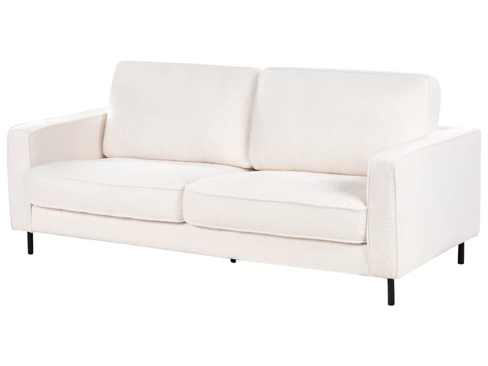 Sofa 3-Sitzer SAVALEN Bouclé Weiß_964482