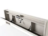 LED postelja BEAULIEU Bež 160 x 200 cm z vhodom USB s prostorom za shranjevanje_993542