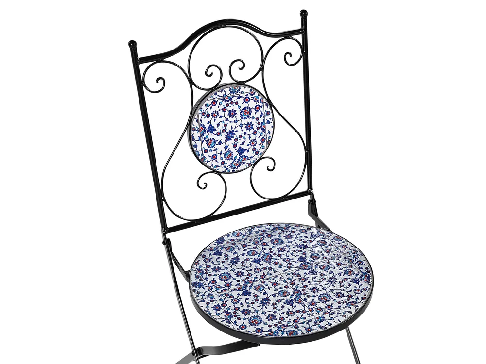Bistro Set klappbar CAMPRENA Metall Schwarz_919852