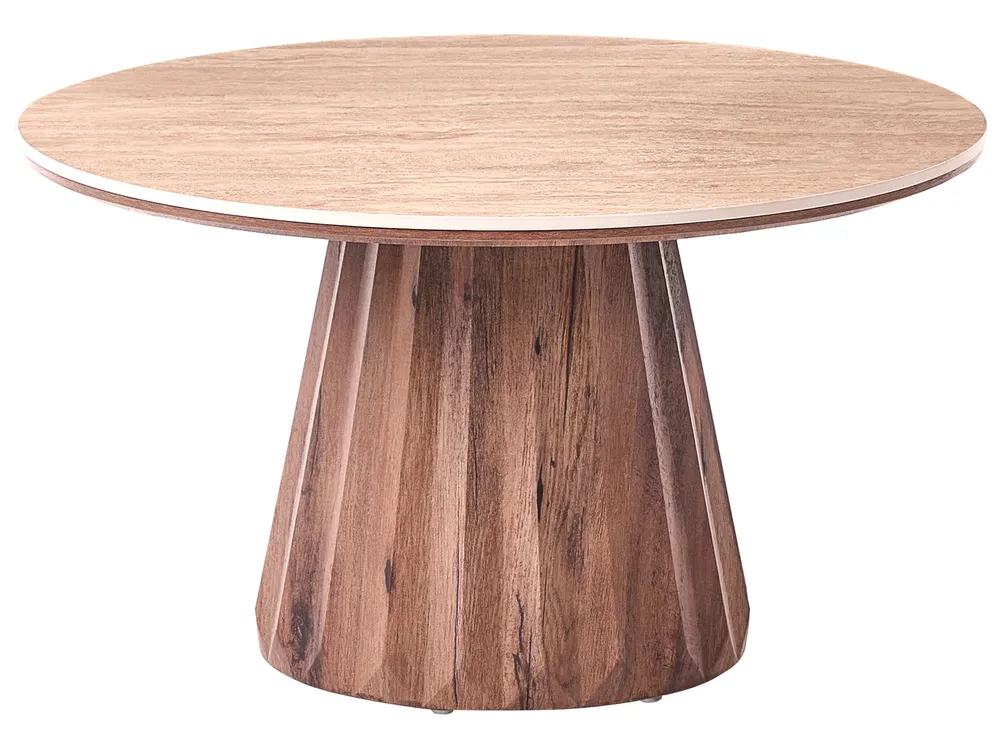 Coffee Table SABRINA Travertine Effect Brown