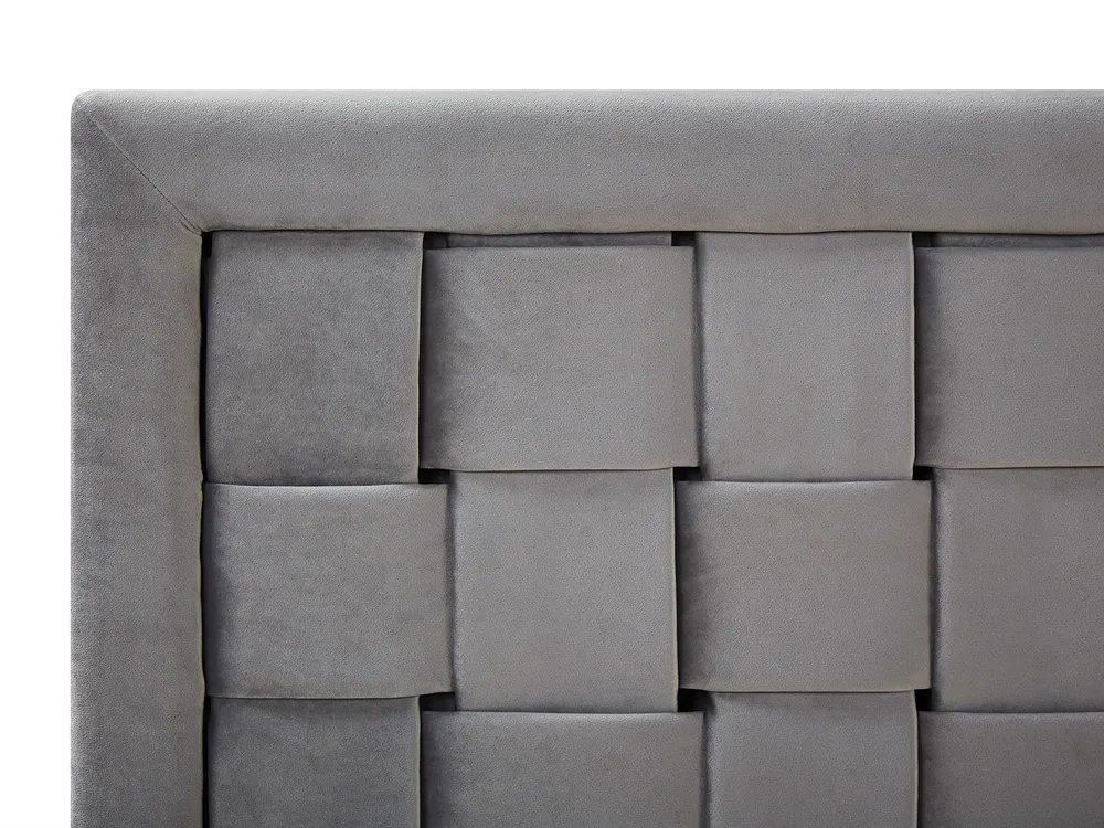 Bed Velvet LIMOUX 140 x 200 cm (EU Double) Grey_767415