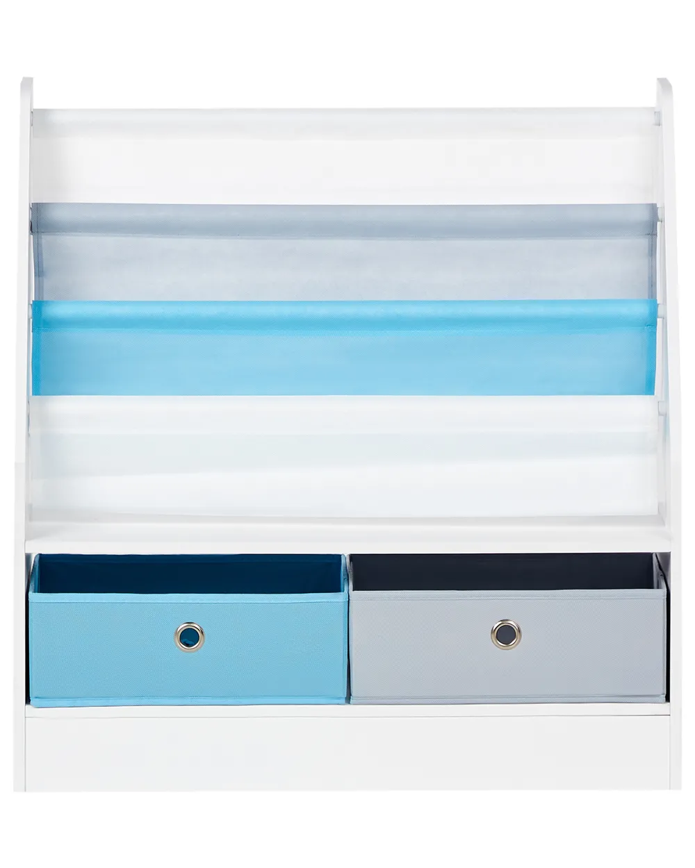 3 Tier Bookcase TUMBY 74 cm White_963087