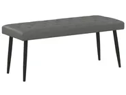 Posteljni komplet Umjetna koža ESSONNE 160 x 200 cm Sivi_789193