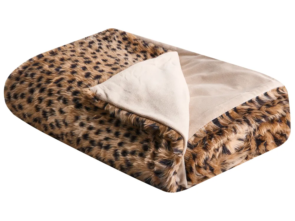Tagesdecke KUDELI Webpelz 200 x 220 cm Braun