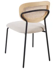 Set of 2 Dining Chairs MAYETTA Rattan Light Beige_931859