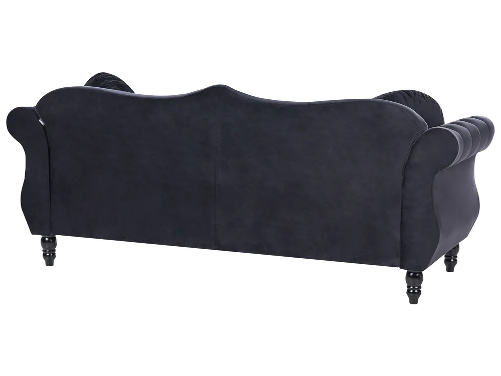 Living Room Set 5 Seater SKIEN Velvet Black_743289