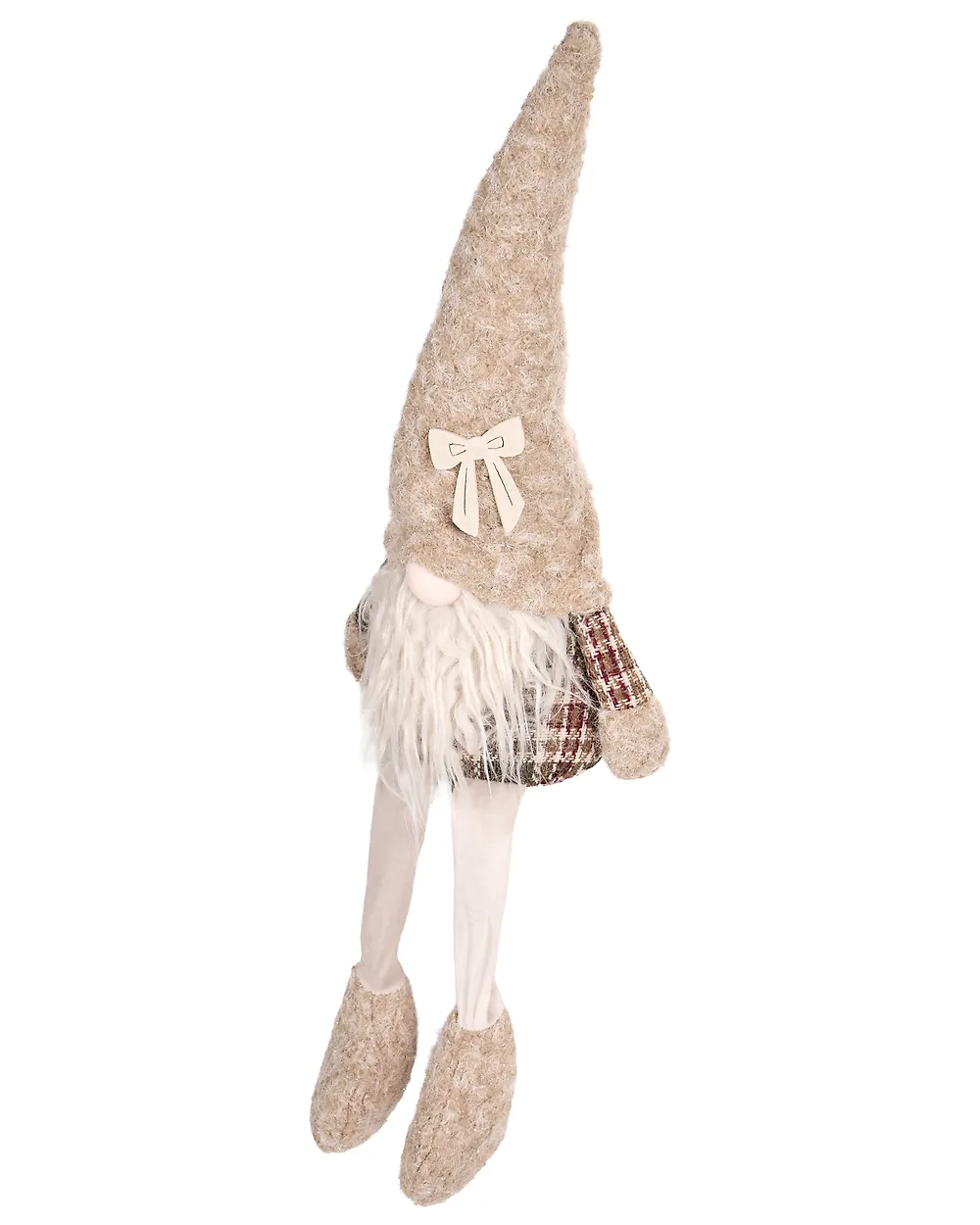Weihnachtsdekoration 2er Set ILOMANTSI 35/38 cm Zwerg Beige_1174065