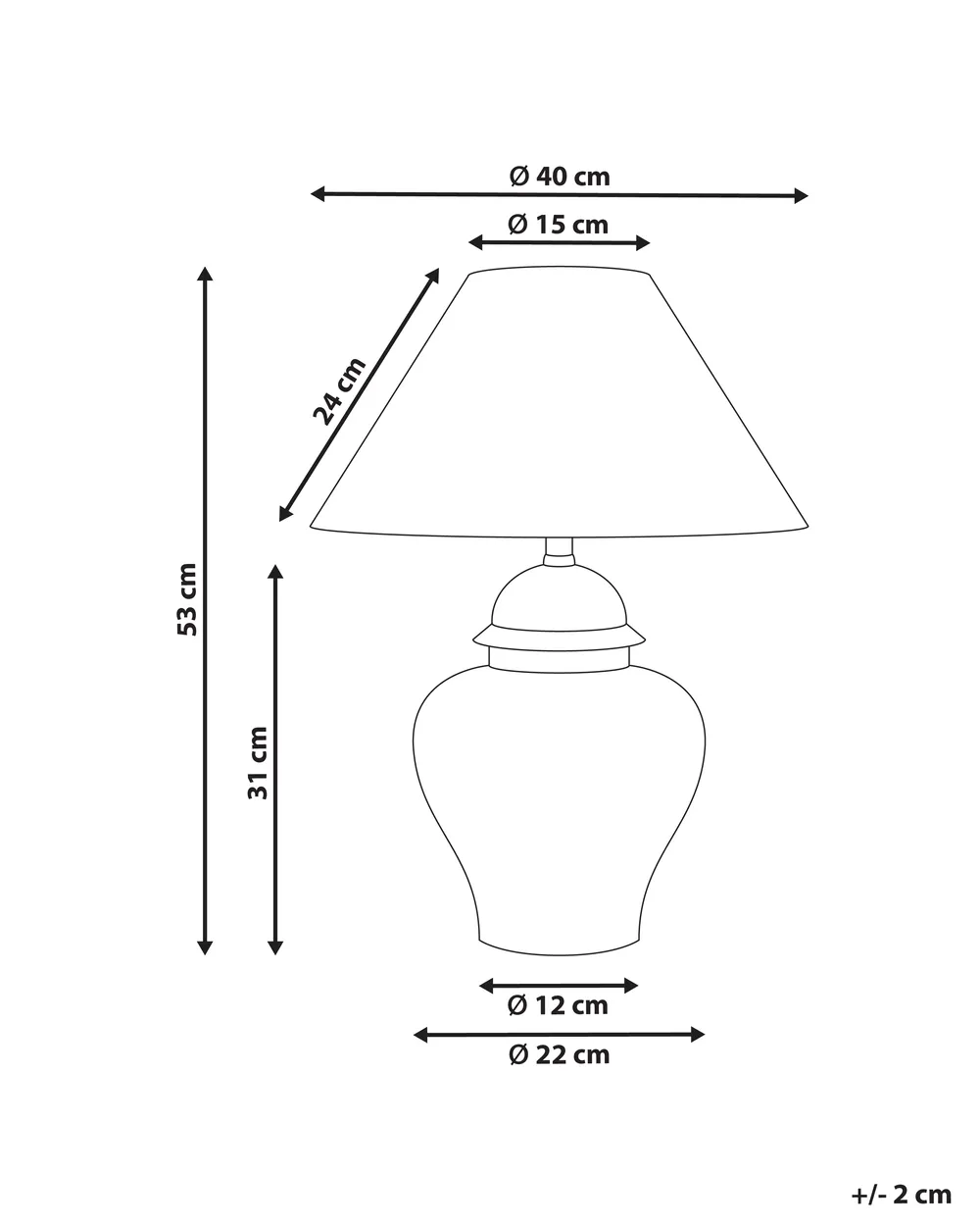 Tischlampe SORRAIA Porzellan Weiß / Blau_980846