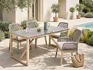 Gartentisch NOTTERI 180 cm 90 cm Beton Grau_1186995