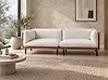 Sofa 3-Sitzer VORGOD Stoff Cremeweiß