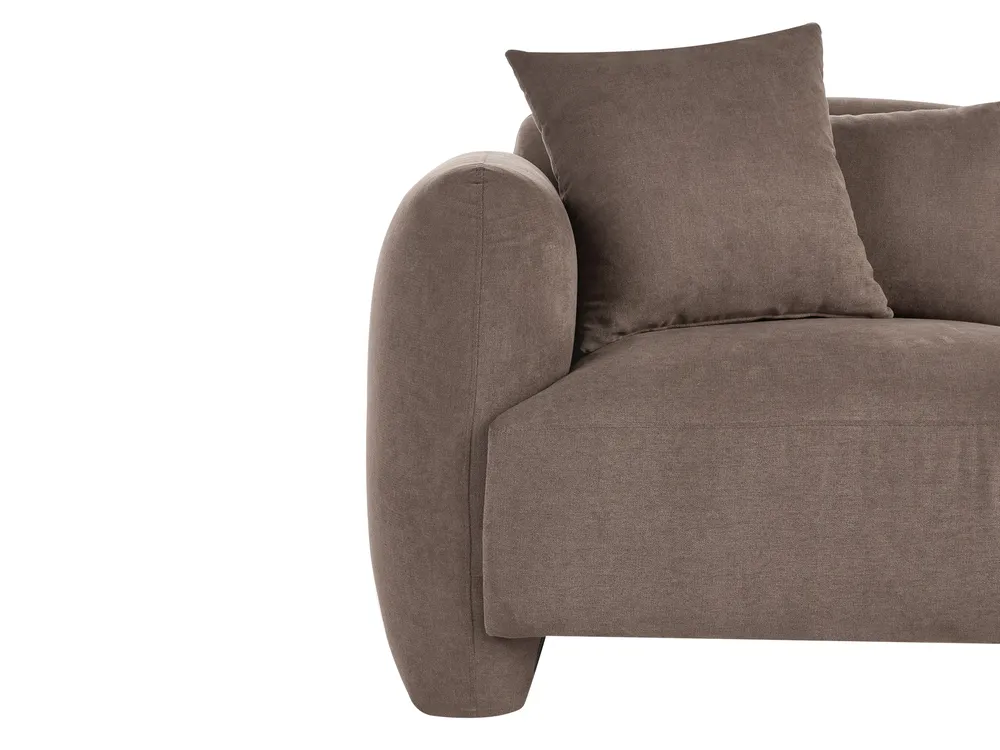 Sofa 3-Sitzer EKENES Stoff Braun_1074547