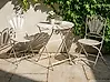 Bistro Set Folding PAVIA Metal Off-White