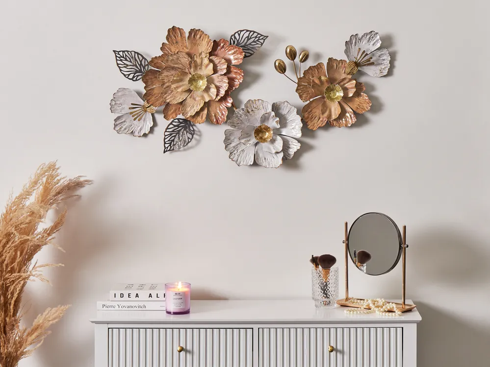 Wandobjekt Blume CAESIUM Metall 95 cm Bunt