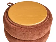 Pouf mit Stauraum HAWLEY Chenillegewebe Goldbraun_996433