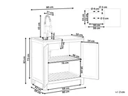Outdoor-Küchenschrank mit Spüle BRUCOLI Braun / Schwarz Akazienholz_1001174