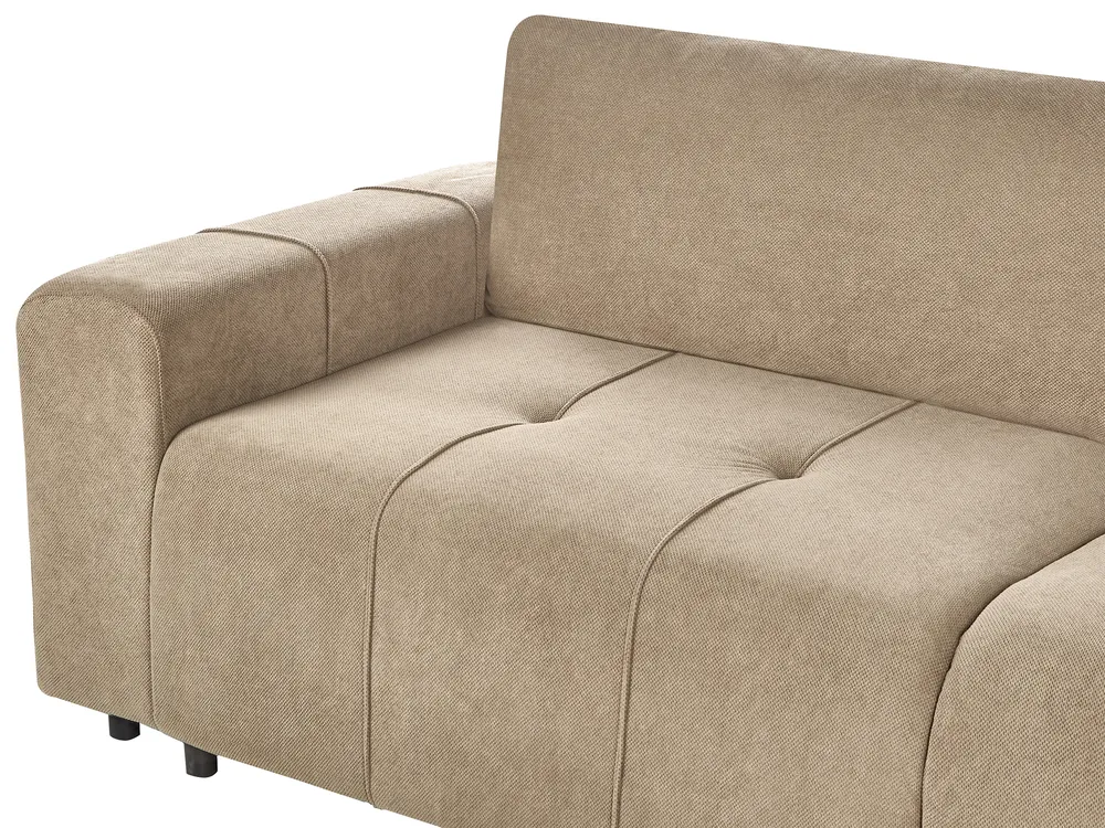 Eckschlafsofa 4-Sitzer INNVIK Stoff Braun linksseitig_965162