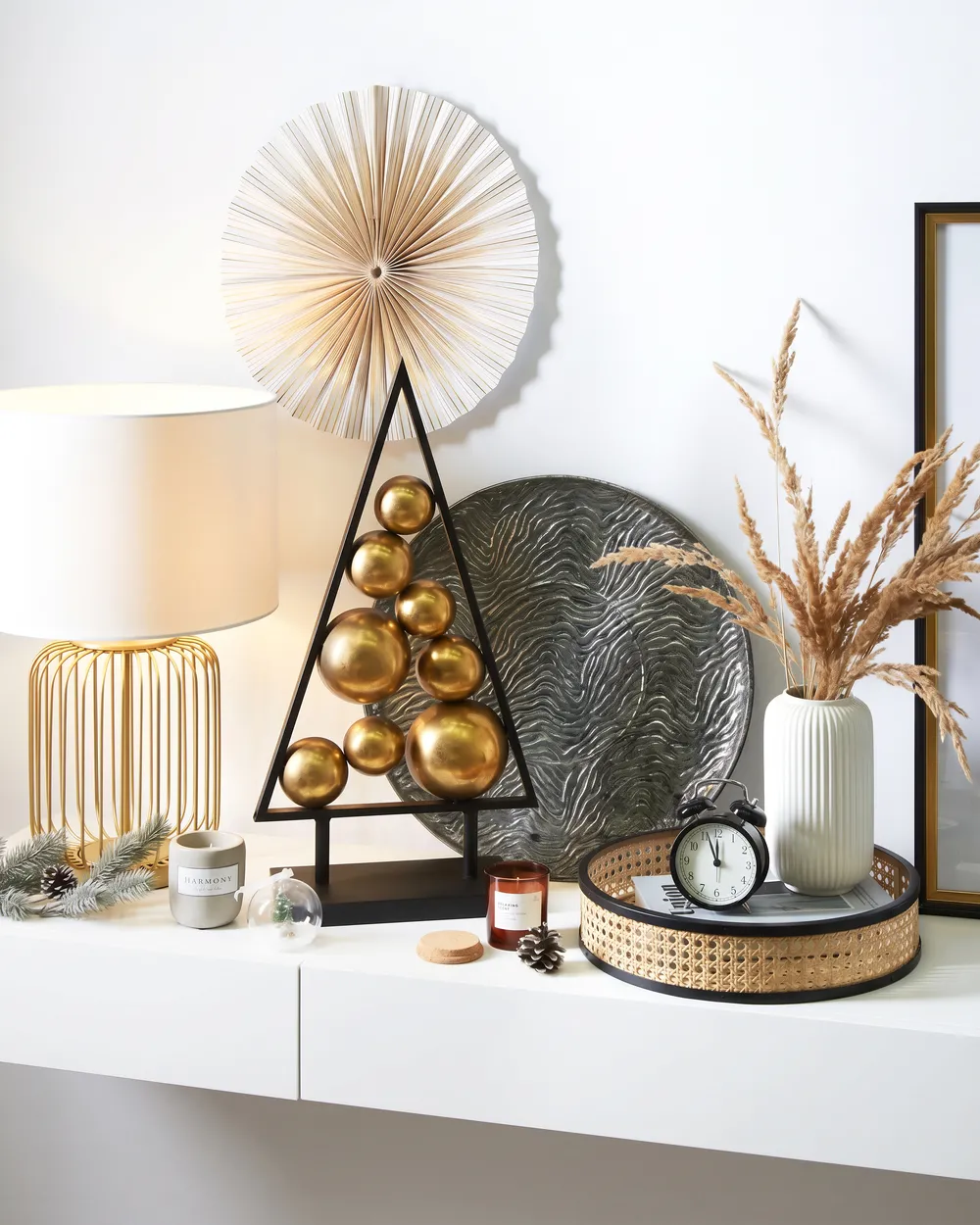 Weihnachtsdekoration RANUA 65 cm Weihnachtsbaum Gold