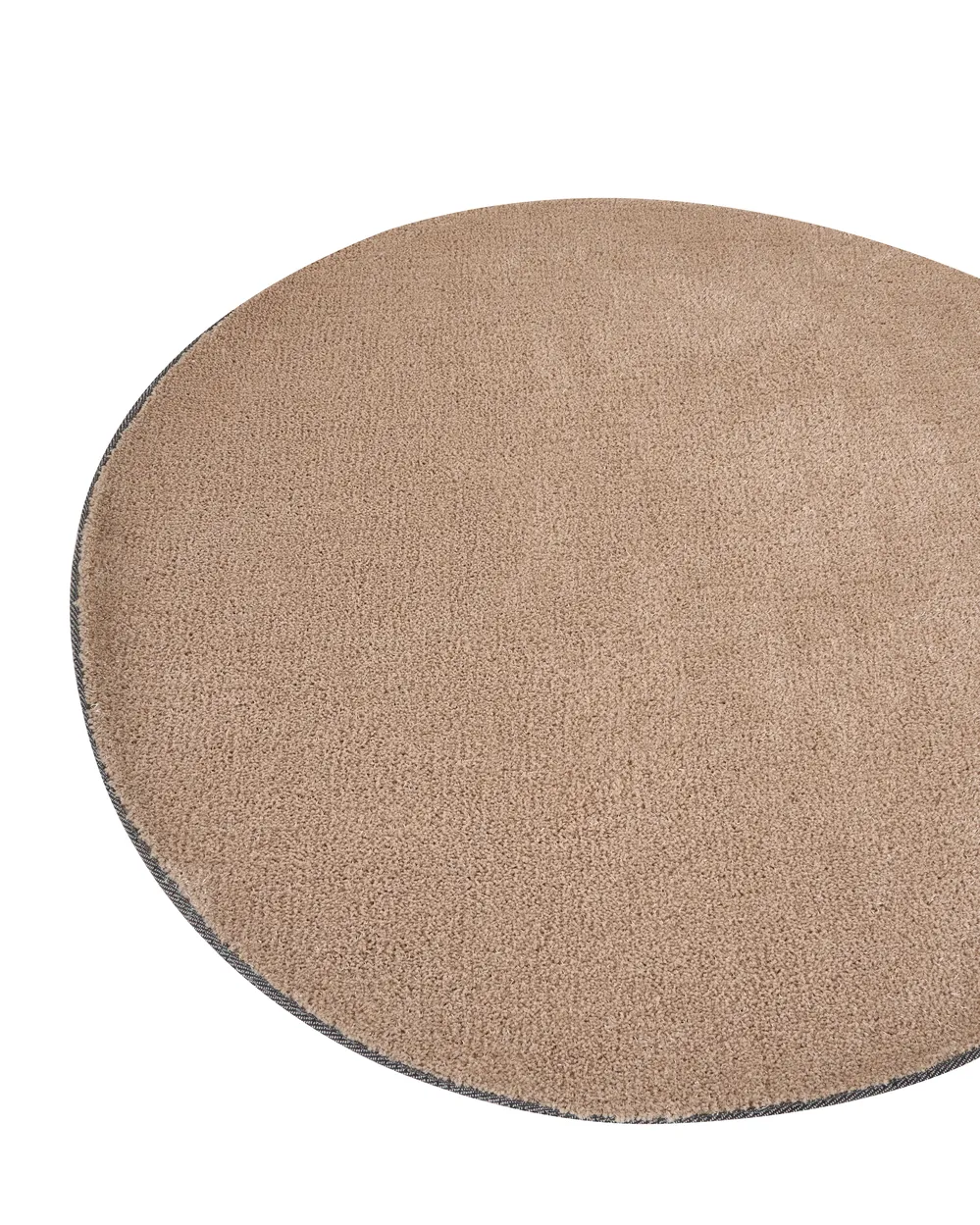 Shaggy Rug DEMRE Sand Beige ø 140 cm_1076924