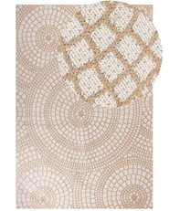 Teppich ARIBA Weiß Beige 200 x 300 cm Jute_852824