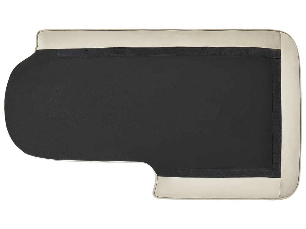 Left-Hand Chaise Longue ALLIER Velvet Beige_892431