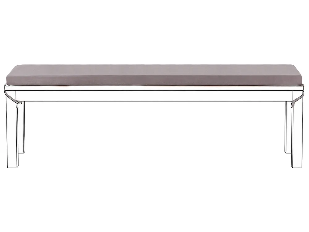 Bankauflage TUSCANIA 157 x 34 cm Grau