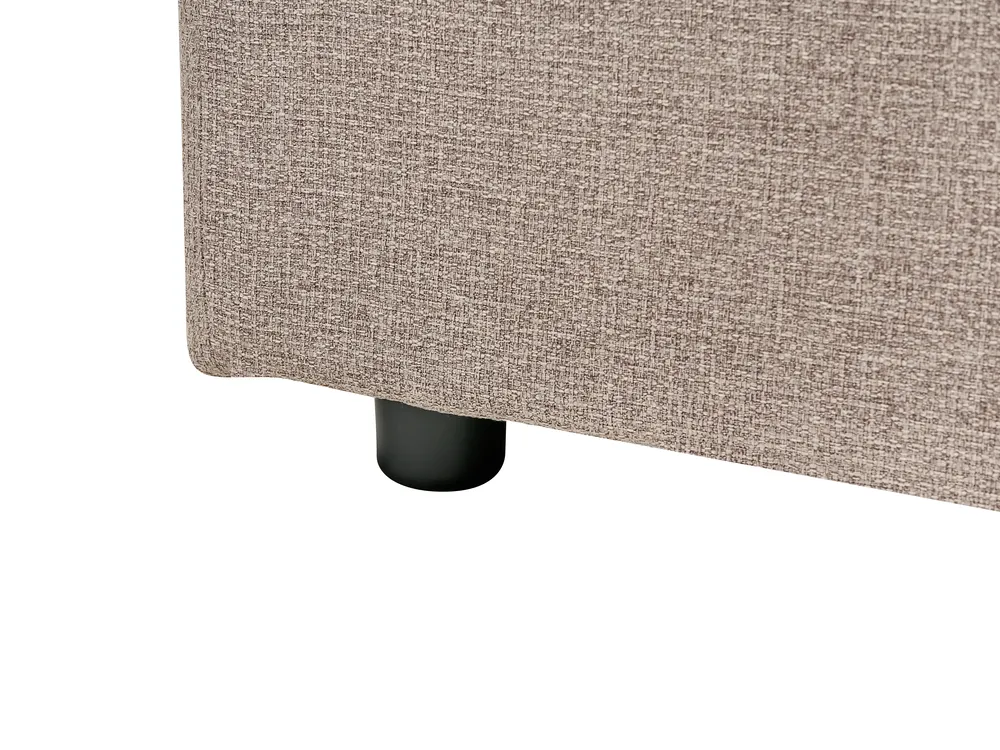Eckschlafsofa 3-Sitzer NASSJO mit Stauraum Kunstleinen Hellbraun linksseitig_999852