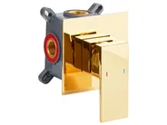 Wandmontierte Waschtischarmatur KARUAY Messing Gold_986942