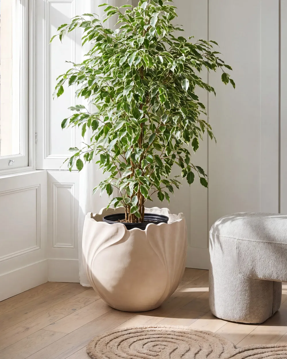 Blumenkübel ARPONE 44 cm Hellbeige_1082387