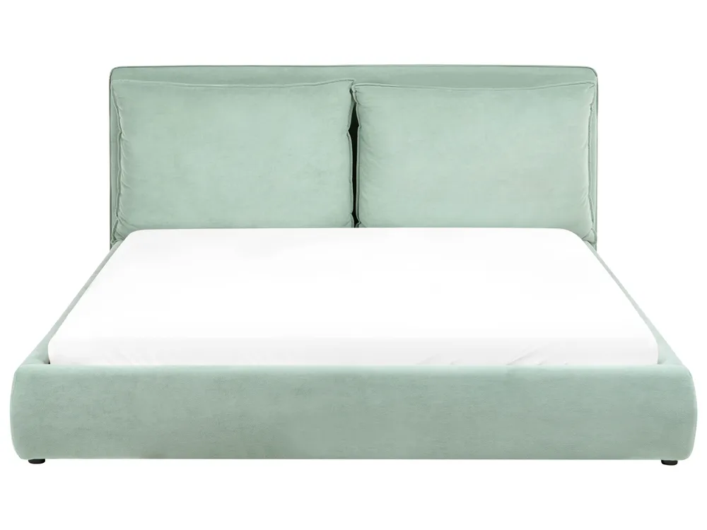 Bed Velvet BAJONNA 180 x 200 cm (EU Super King) Mint Green_1009549