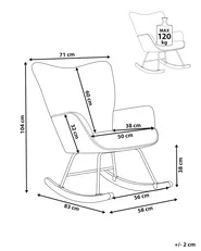 Schaukelsessel ARSET Cord Cremeweiß_952732