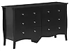 Kommode mit 6 Schubladen WINCHESTER Schwarz