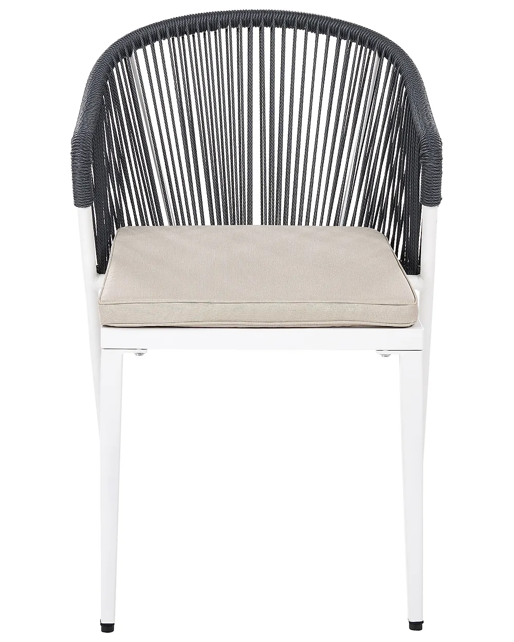 Set of 2 Garden Chairs with Cushions PARANEA Metal Grey_1179631