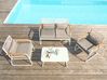 Lounge Set mit Tisch 4-Sitzer POMONTE Metall Weiß