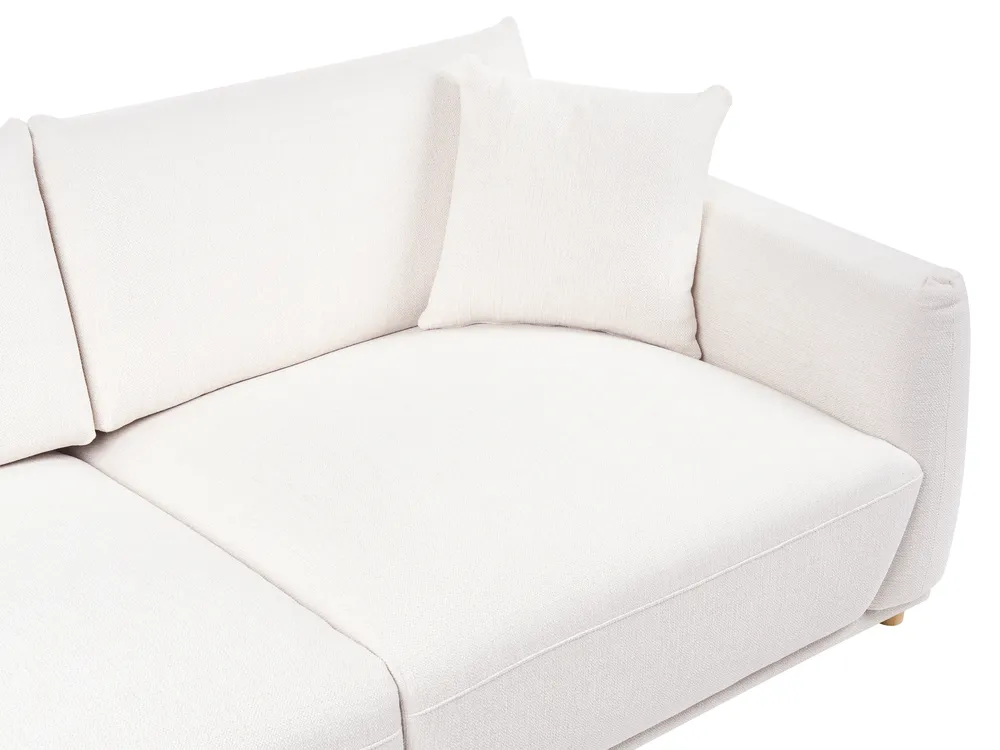 Sofa 3-Sitzer JUBEK Stoff Cremeweiß_1081540