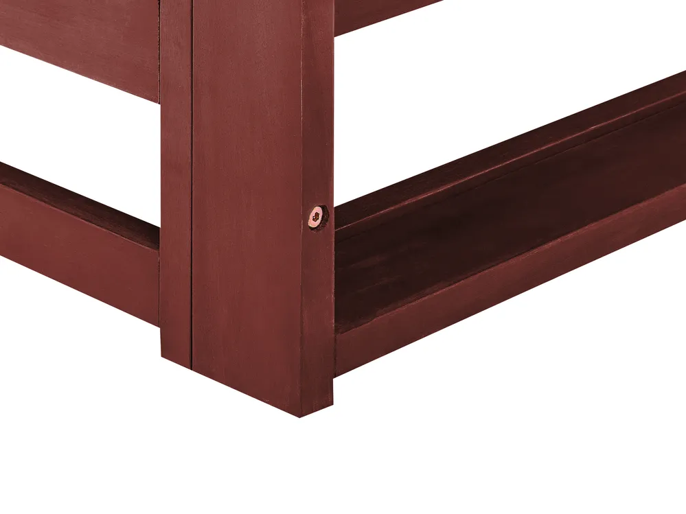Gartensofa 3-Sitzer TRANI modular zertifiziertes Akazienholz Dunkelrot_852165