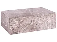 Couchtisch NOBRES 90 cm 66 cm Brauner Marmor_1192543