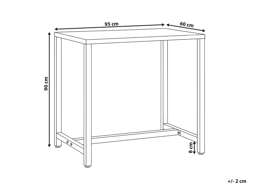 Outdoor-Bartisch ROCHA Graphitgrau Metall_1079705