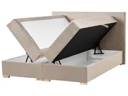 Divan Bed with Storage MAJOR Fabric Taupe 160 x 200 cm (EU King Size)_1028175