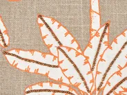 Dekokissen MELOBESIA 45 x 45 cm Baumwolle Beige Pflanzenmuster_893020